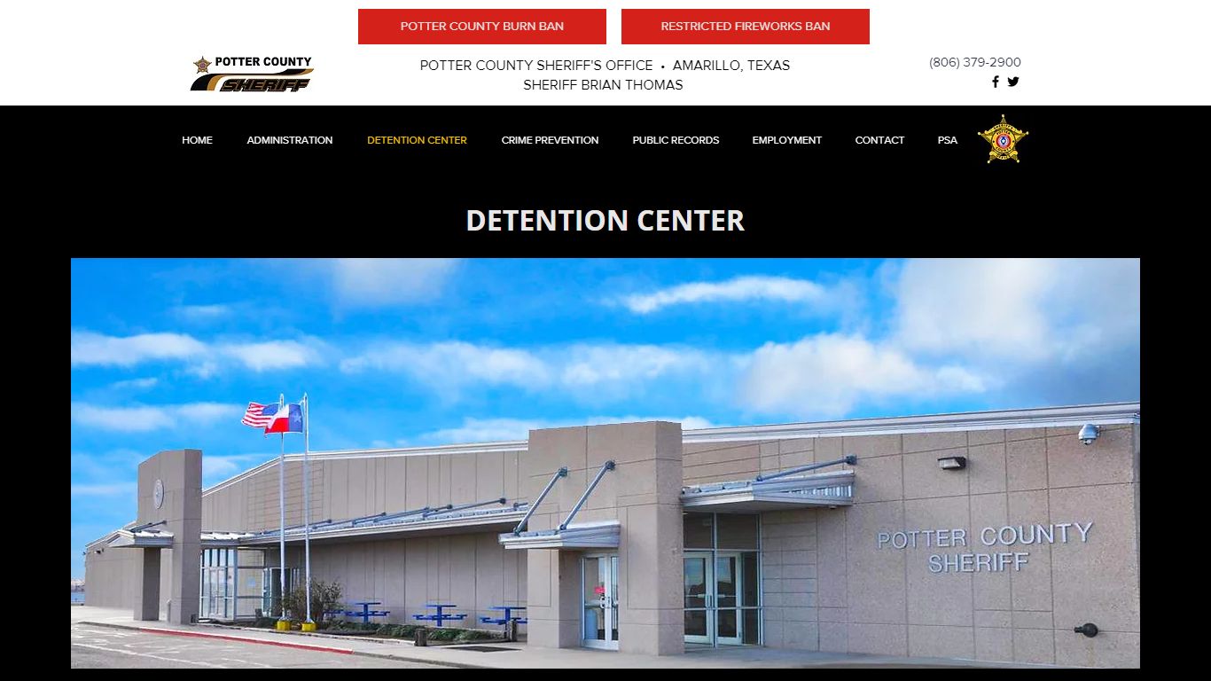 Dentention Center | Potter County Sheriff's Office